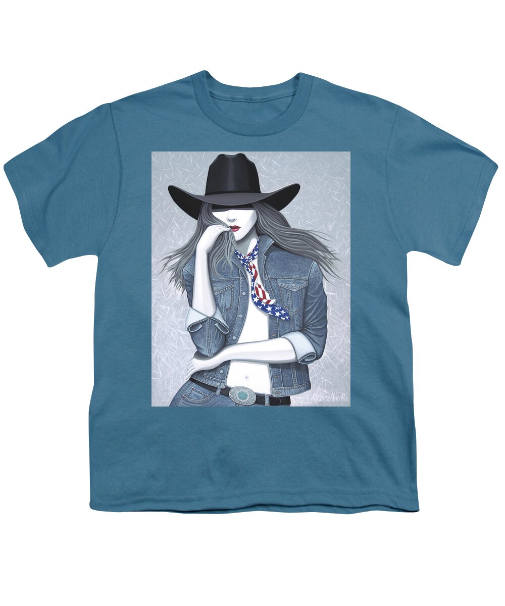 Country Youth T-Shirt featuring the painting Country Girl by Lance Headlee