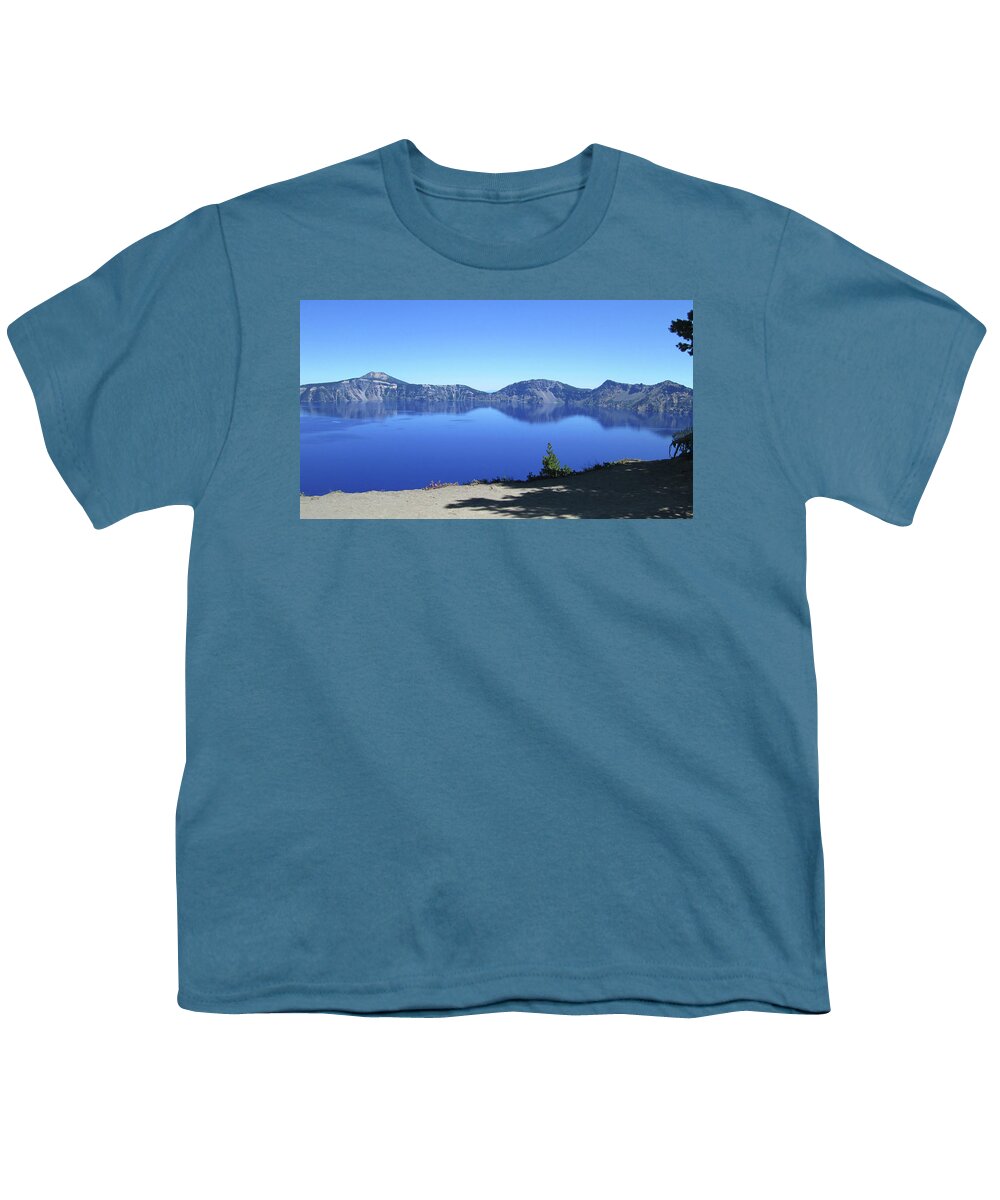 Crater Lake Youth T-Shirt featuring the photograph Crater Lake by John Mathews