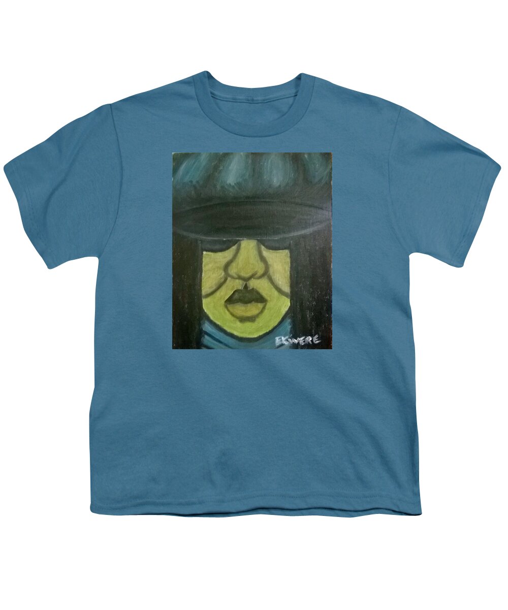 Girl Youth T-Shirt featuring the painting Darla's Day Out by Stephanie Ekwere