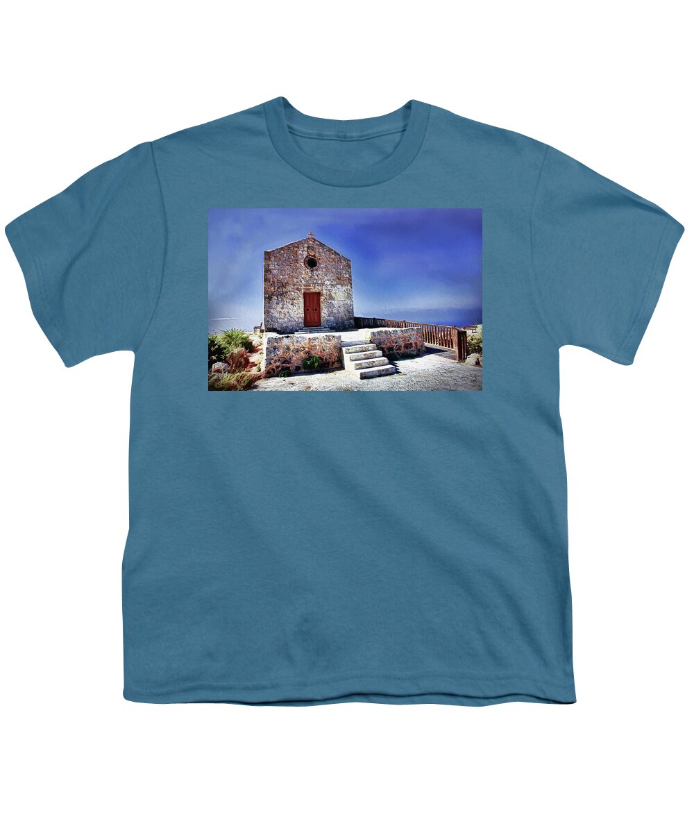 Chapel Youth T-Shirt featuring the photograph Dingli Chapel by Pennie McCracken