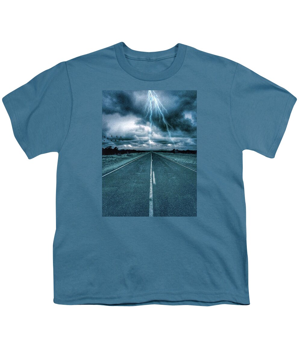 Storm Youth T-Shirt featuring the photograph Doomsday Road by Brad Hodges