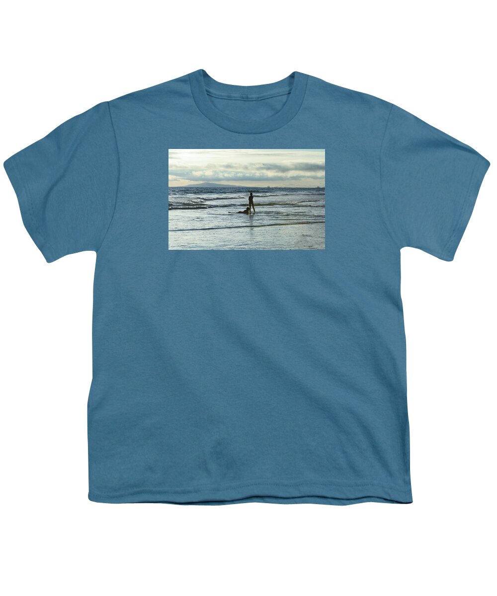 Ocean Youth T-Shirt featuring the photograph Evening at the Ocean by Karen Ruhl