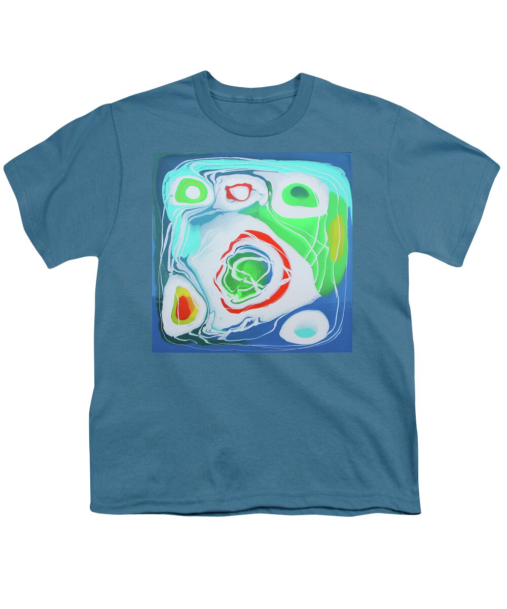 Abstract Youth T-Shirt featuring the painting Fall in Line 1 by Madeleine Arnett