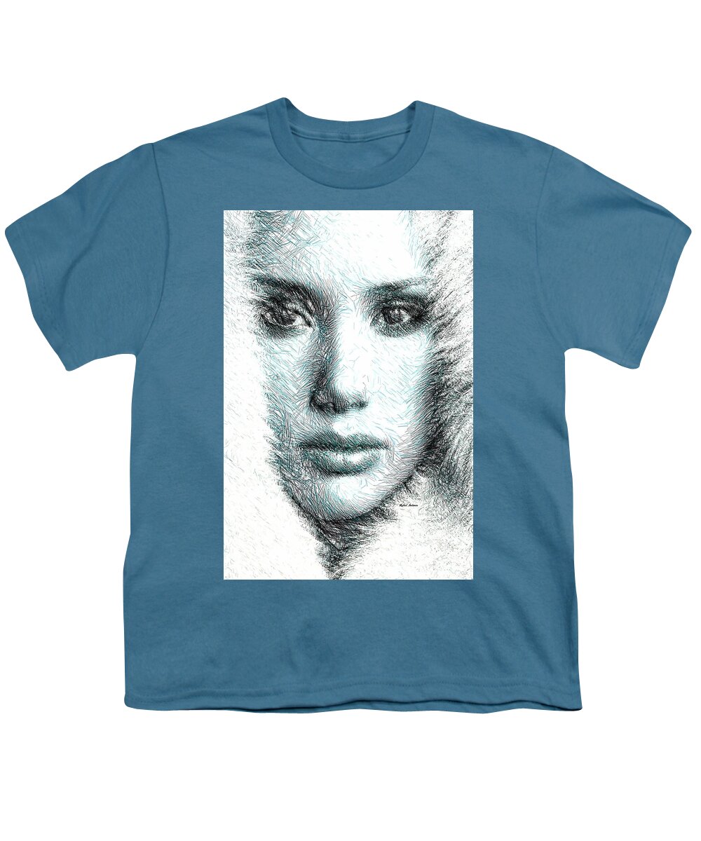 Rafael Salazar Youth T-Shirt featuring the digital art Female Expression 32 by Rafael Salazar