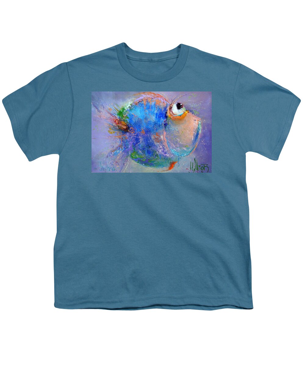 Russian Artists New Wave Youth T-Shirt featuring the painting Fish-Ka 2 by Igor Medvedev