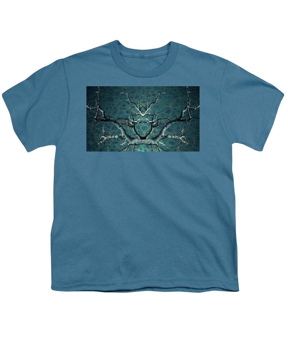 Tree Abstract Youth T-Shirt featuring the photograph Ghosts of the Forest Spirits by John Williams