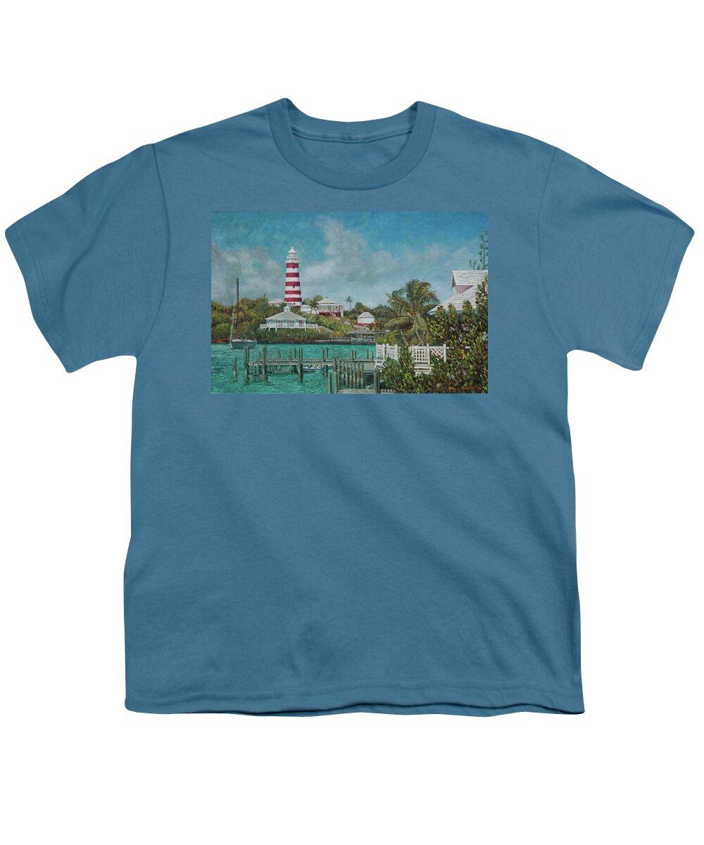Hope Town Youth T-Shirt featuring the painting Hope Town Memory by Ritchie Eyma