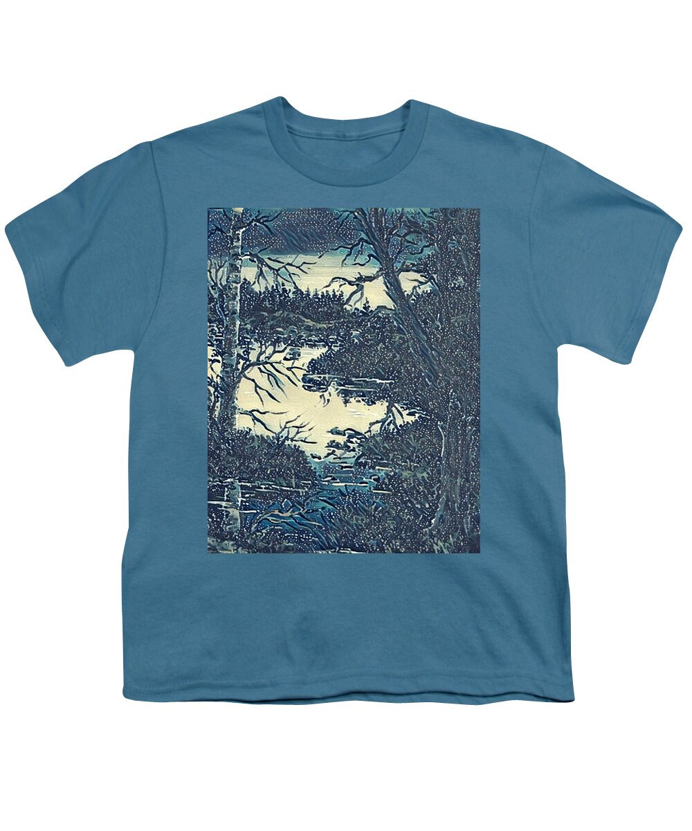 Landscapes Youth T-Shirt featuring the painting Into the gloaming digital by Megan Walsh