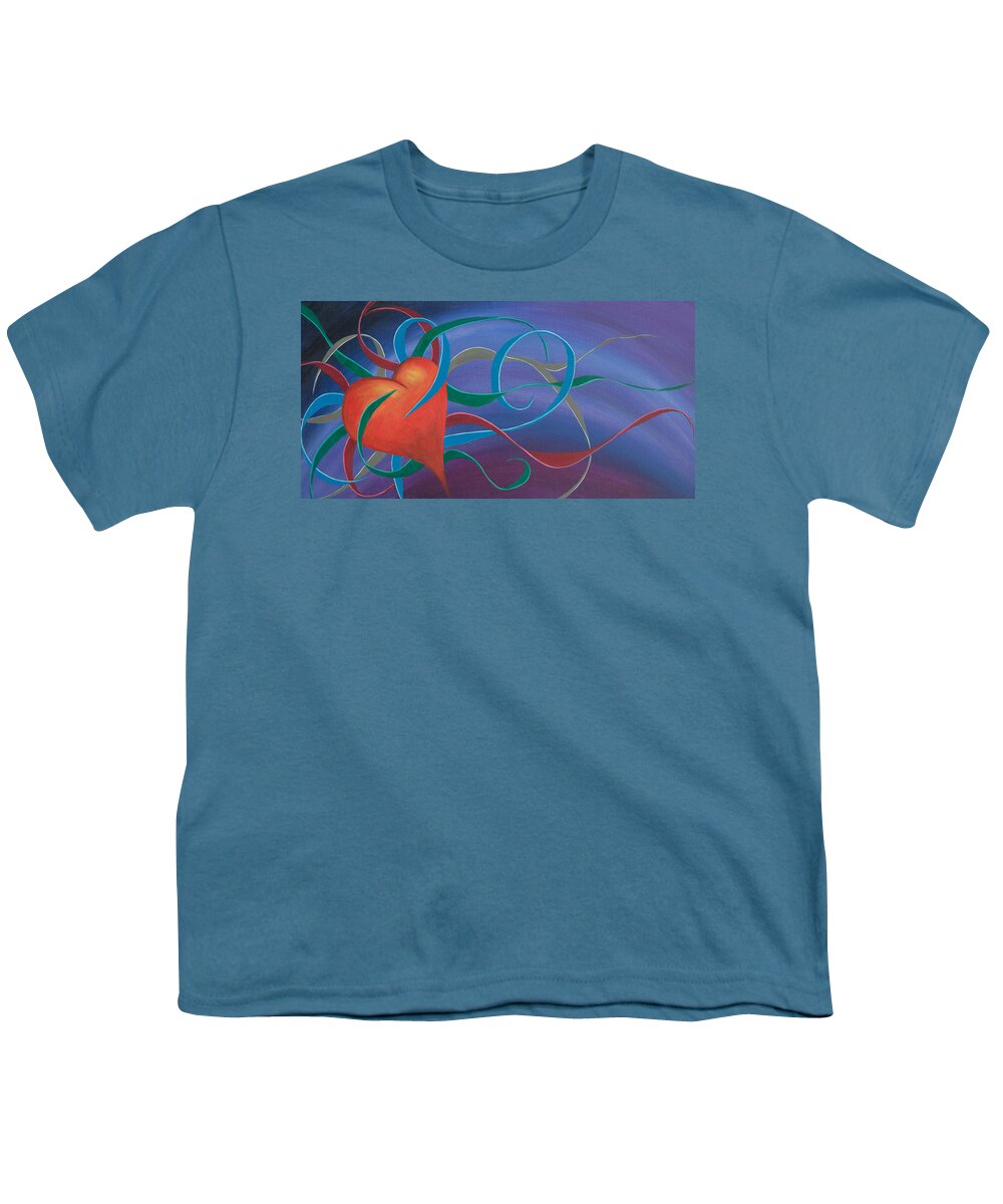 Original Art Youth T-Shirt featuring the painting Joy by Reina Cottier