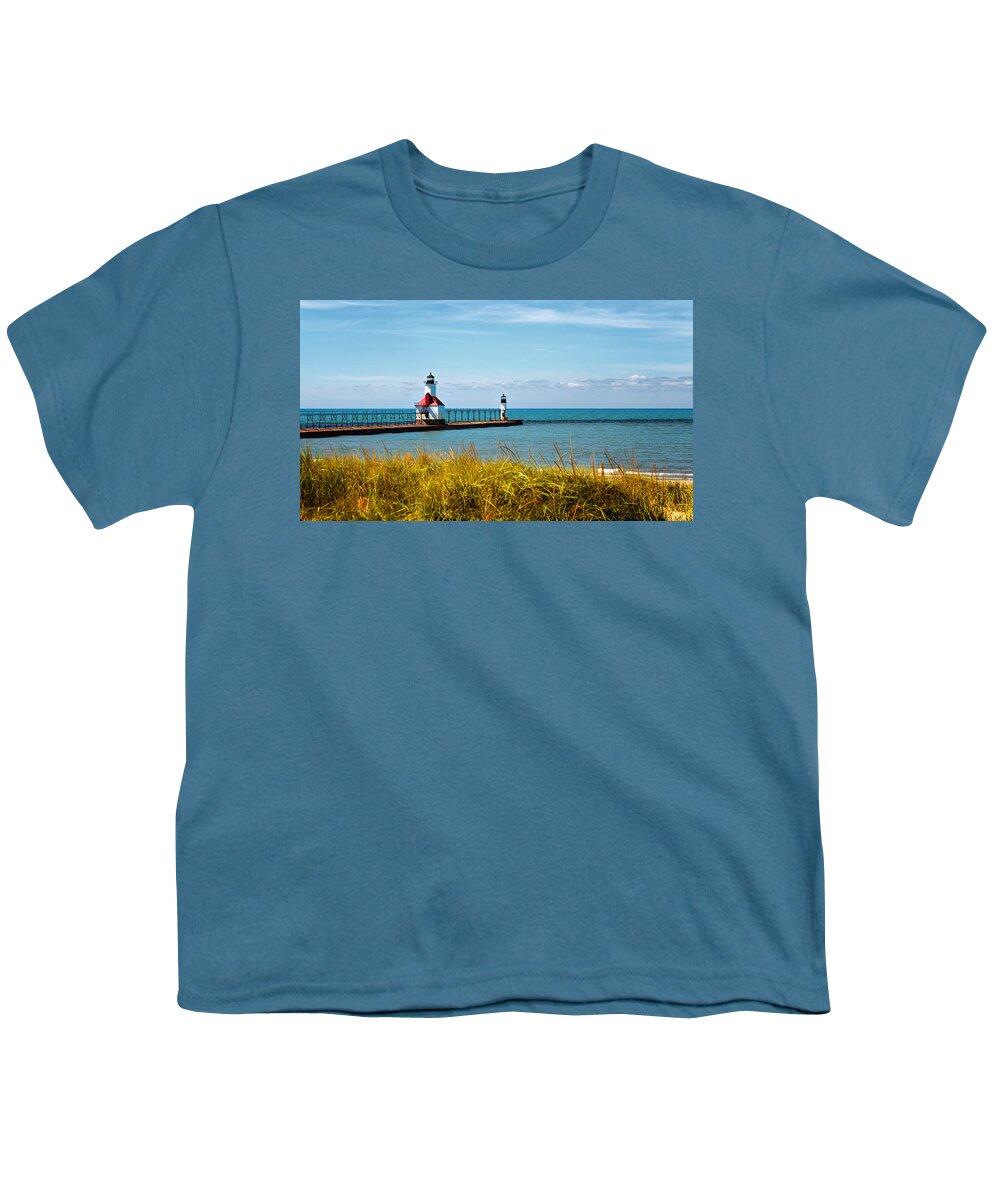 Lighthouse Youth T-Shirt featuring the photograph Lighthouse View by Susan Rissi Tregoning