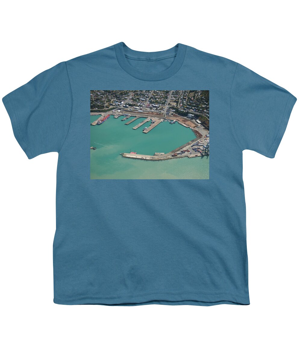 Banks Peninsula Youth T-Shirt featuring the photograph Lyttelton Harbour by Steve Taylor