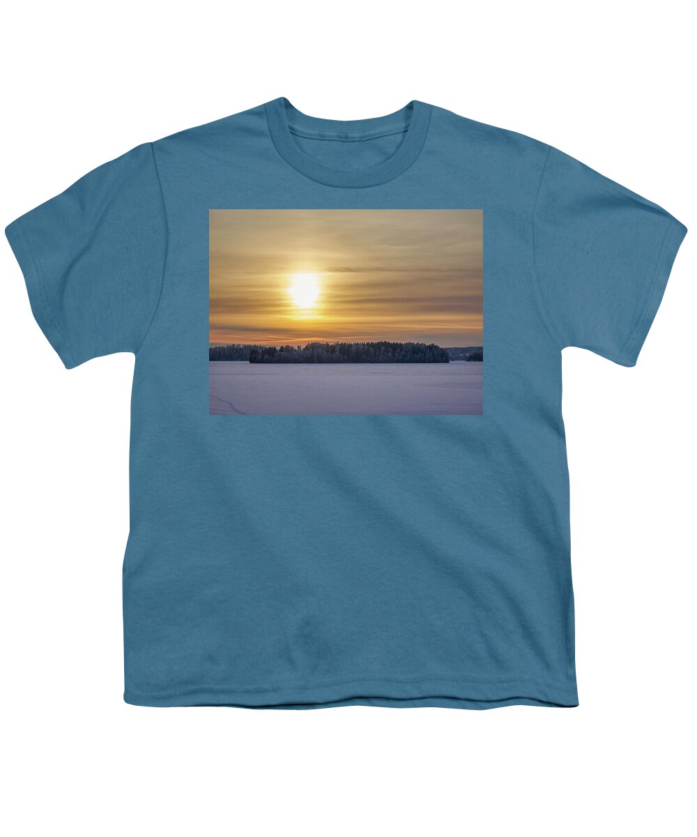 Finland Youth T-Shirt featuring the photograph Mahnalanselka sunset by Jouko Lehto