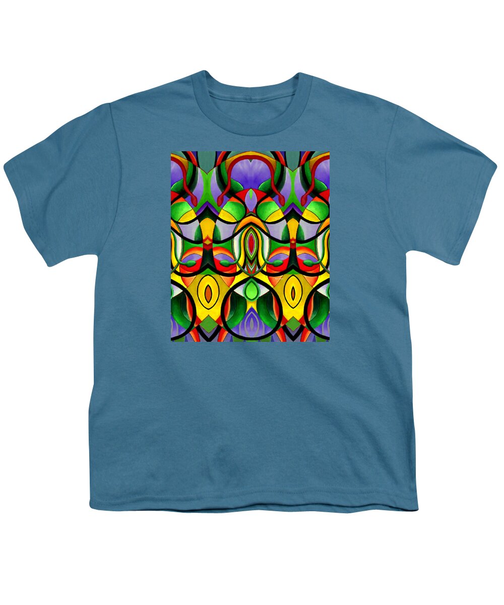 Mandalas Youth T-Shirt featuring the digital art Mandala 9703 by Rafael Salazar