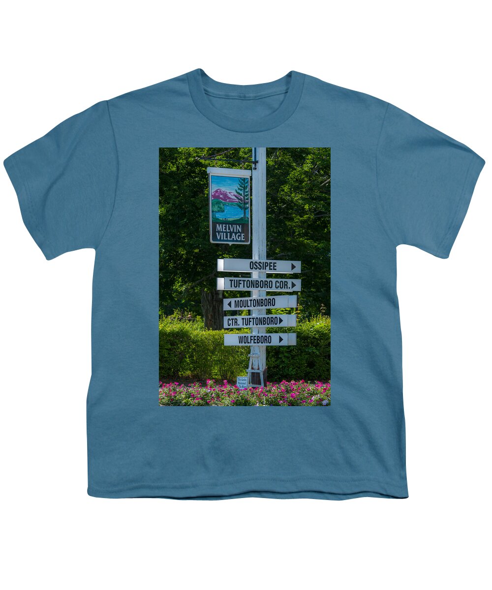 New England Youth T-Shirt featuring the photograph Melvin Village Center by Brenda Jacobs