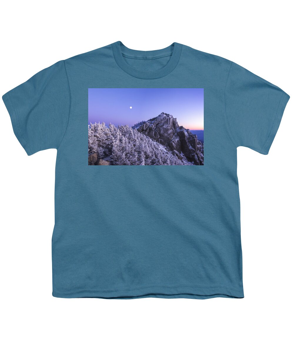 Full Moon Youth T-Shirt featuring the photograph Mount Liberty Blue Hour by White Mountain Images