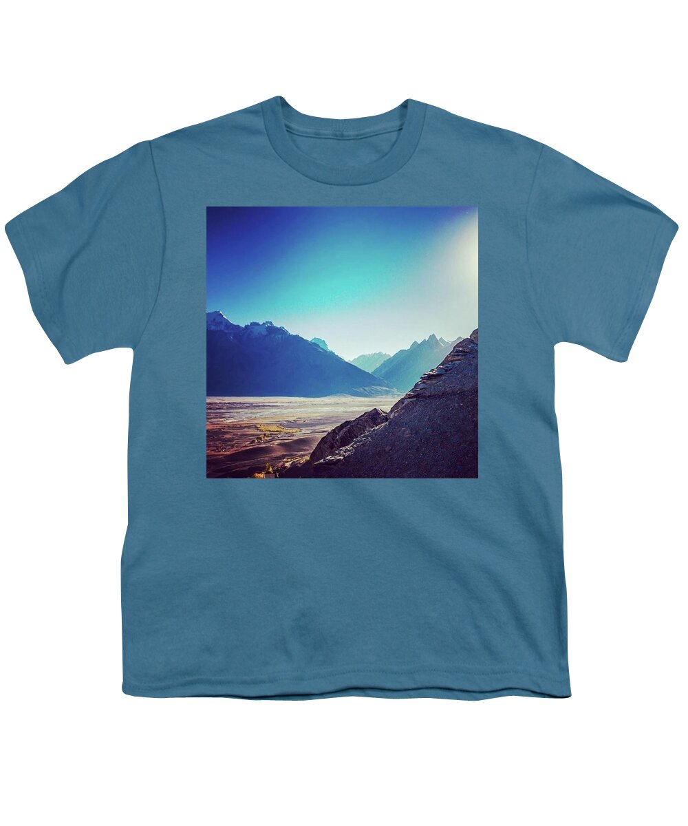 Mountains Youth T-Shirt featuring the photograph Mountains And Valleys, Himalayas by Aleck Cartwright