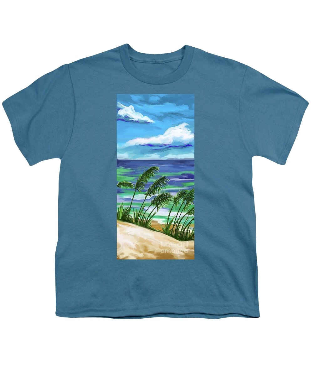 Sea Youth T-Shirt featuring the painting Names In The Sand 2 by Tim Gilliland
