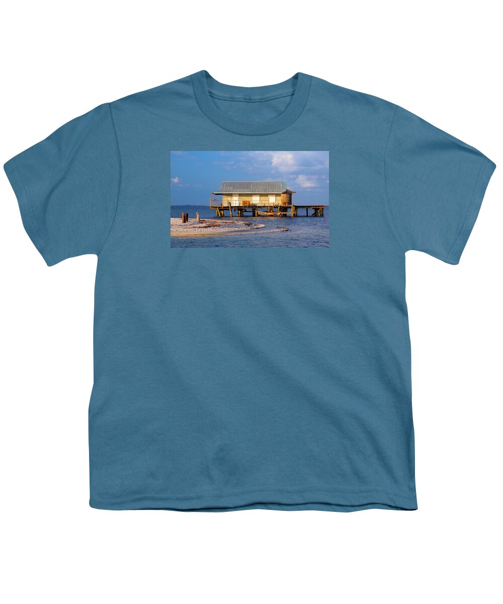 North Captiva Youth T-Shirt featuring the photograph North Captiva Island Last Stilt House Standing by Ginger Wakem