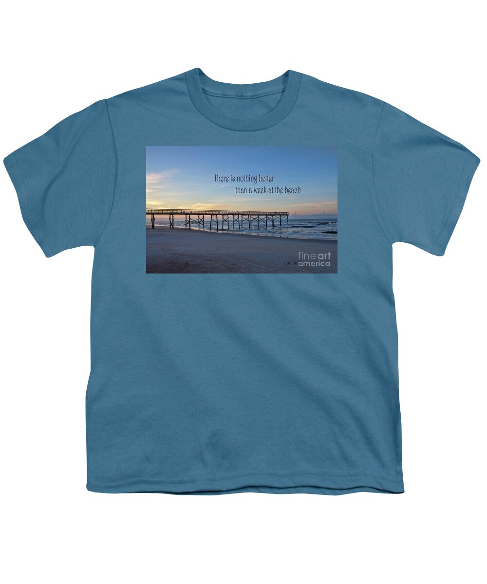 Beach Youth T-Shirt featuring the photograph Nothing Better Than a Week at the Beach by Laurinda Bowling