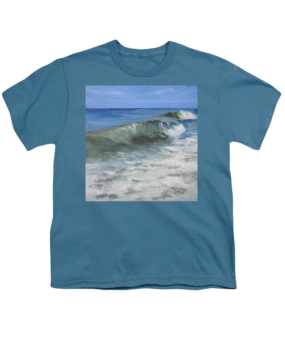 Ocean Youth T-Shirt featuring the painting Ocean Power by Paula Pagliughi