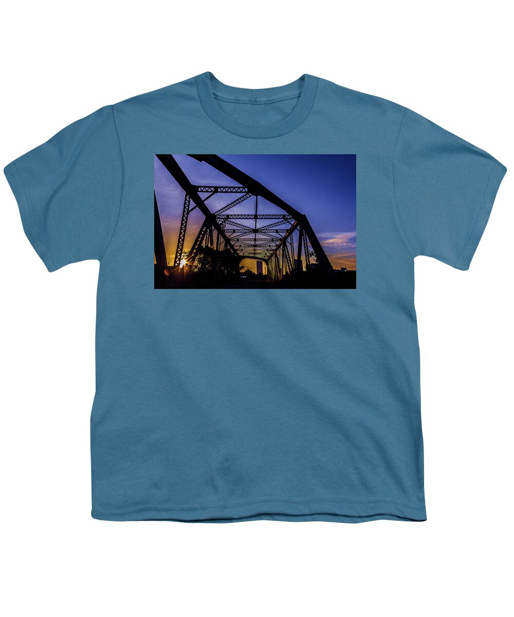Atlanta Youth T-Shirt featuring the photograph Old Steel Bridge by Kenny Thomas