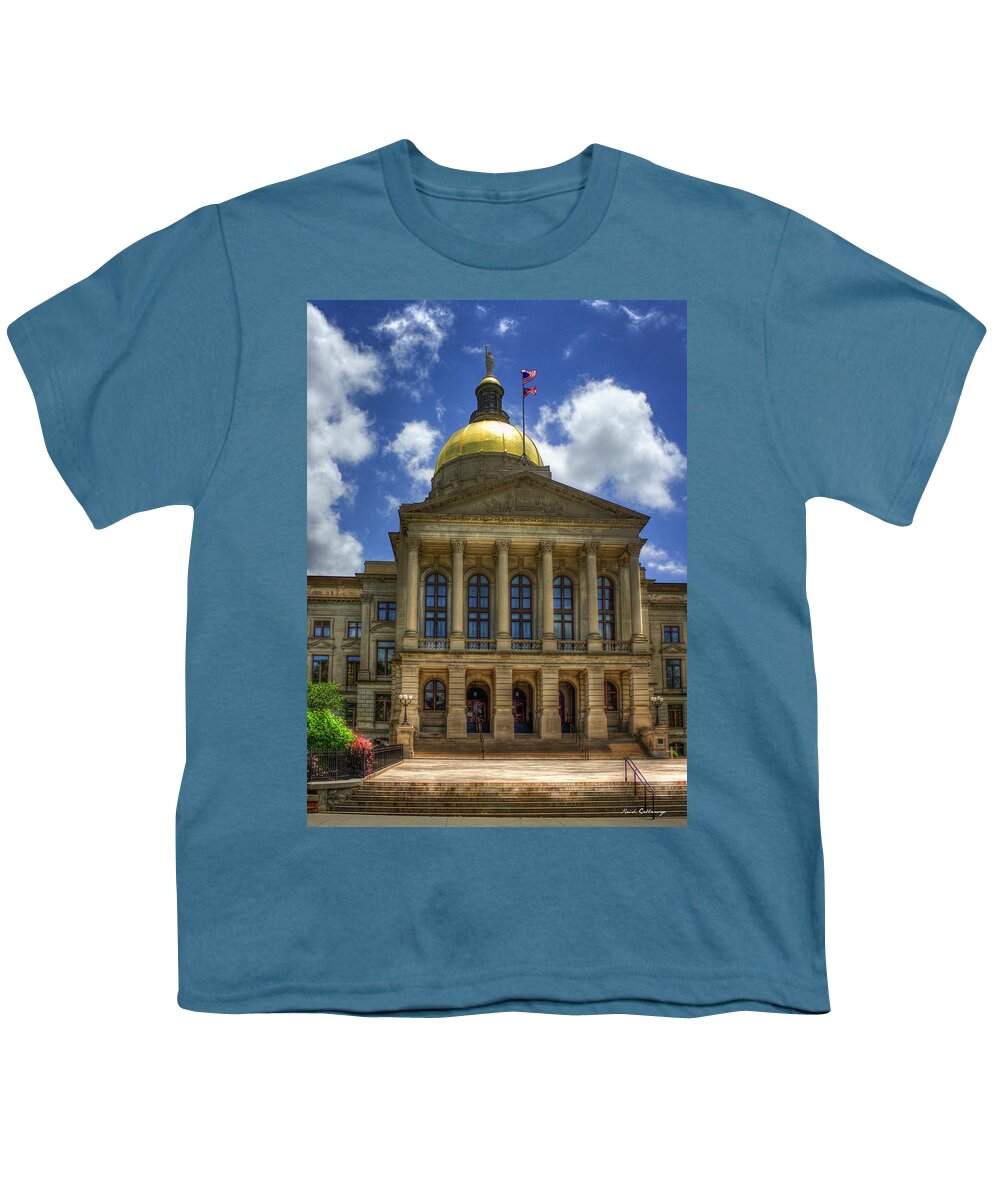 Reid Callaway Georgia State Capital Youth T-Shirt featuring the photograph Power House One Georgia State Capital Atlanta GA Art by Reid Callaway