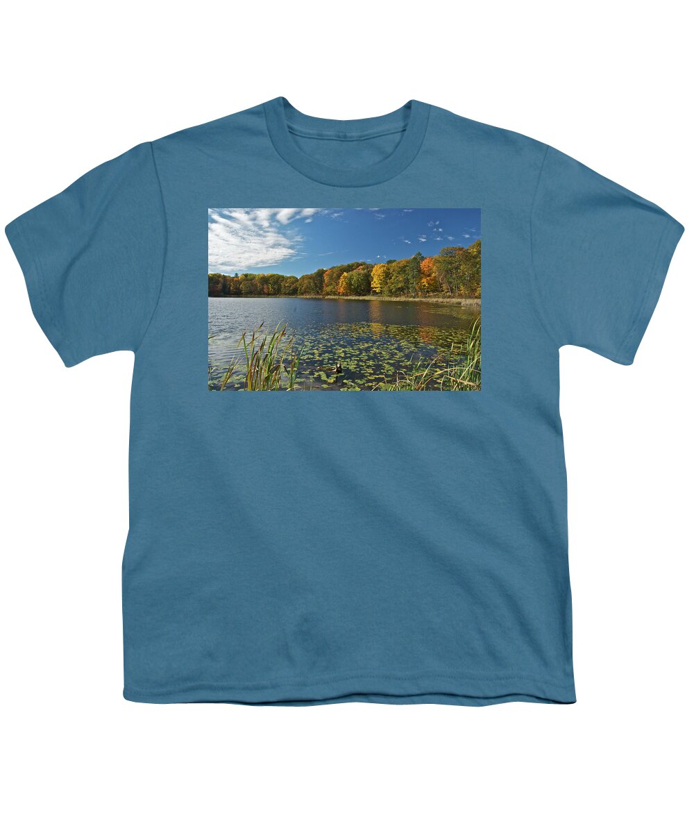 Lake Youth T-Shirt featuring the photograph Reed Lake 0162 by Michael Peychich