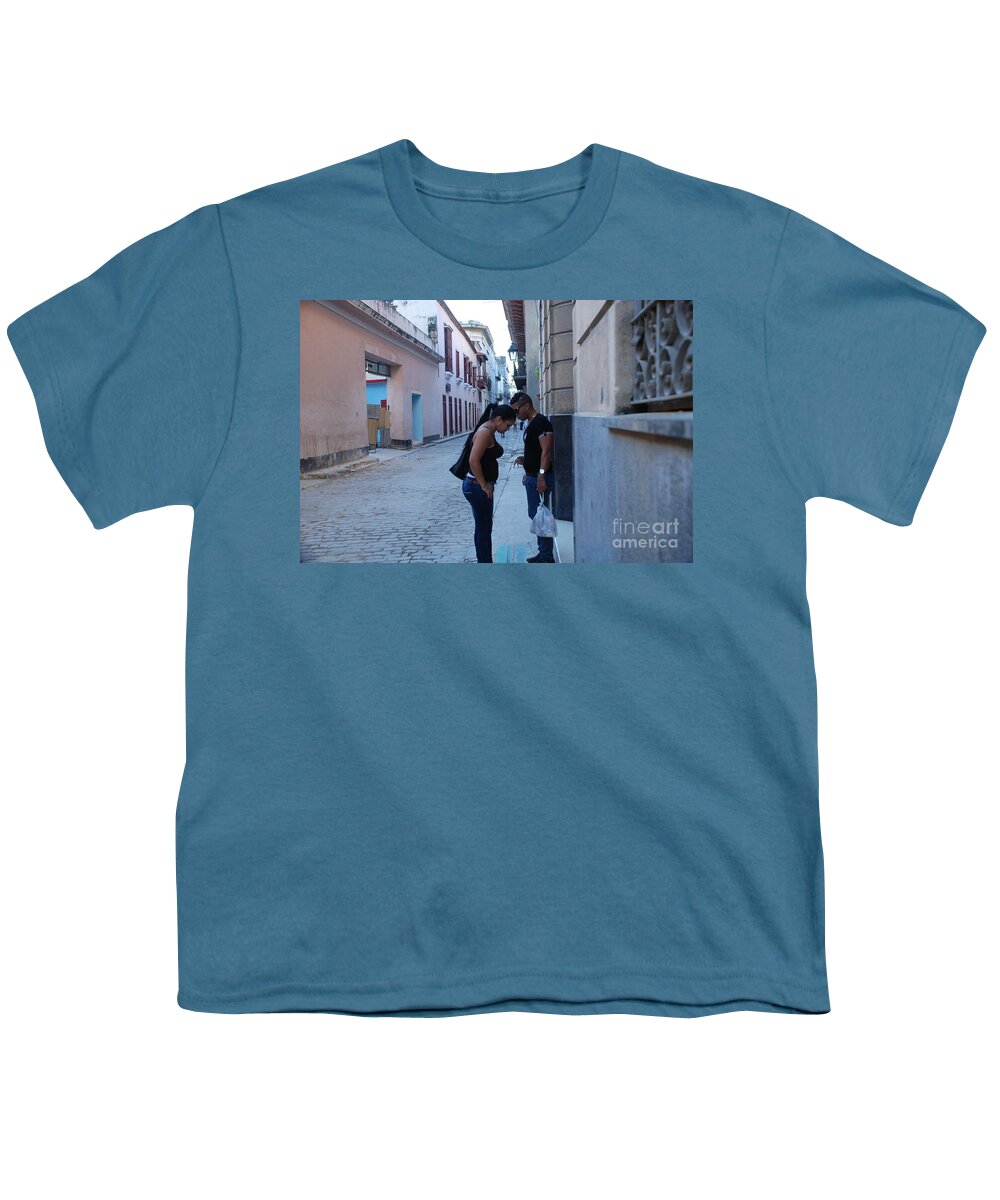 Cuba Youth T-Shirt featuring the photograph Rendevous by Jim Goodman