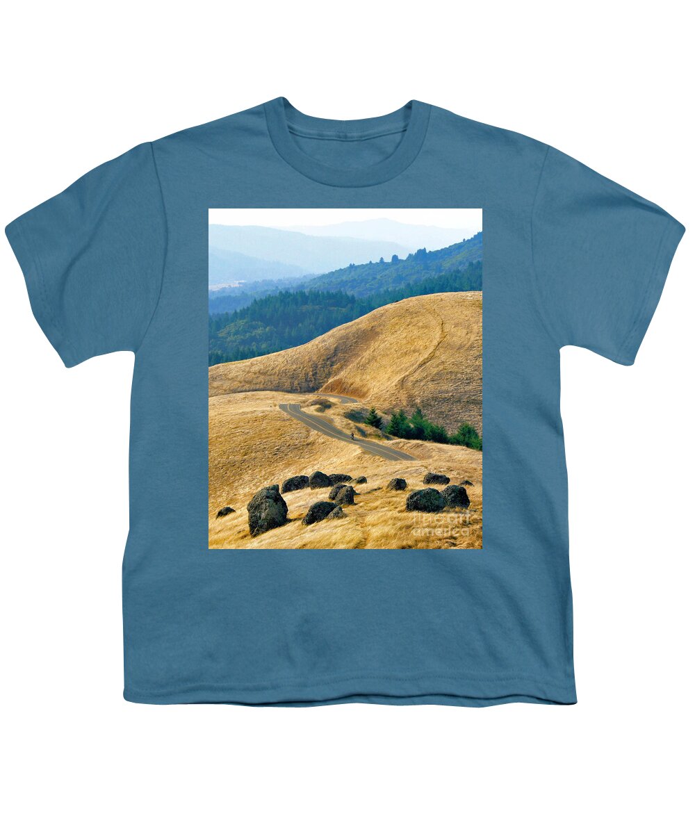 Mt. Tamalpais Youth T-Shirt featuring the photograph Riding the Mountain by Joyce Creswell