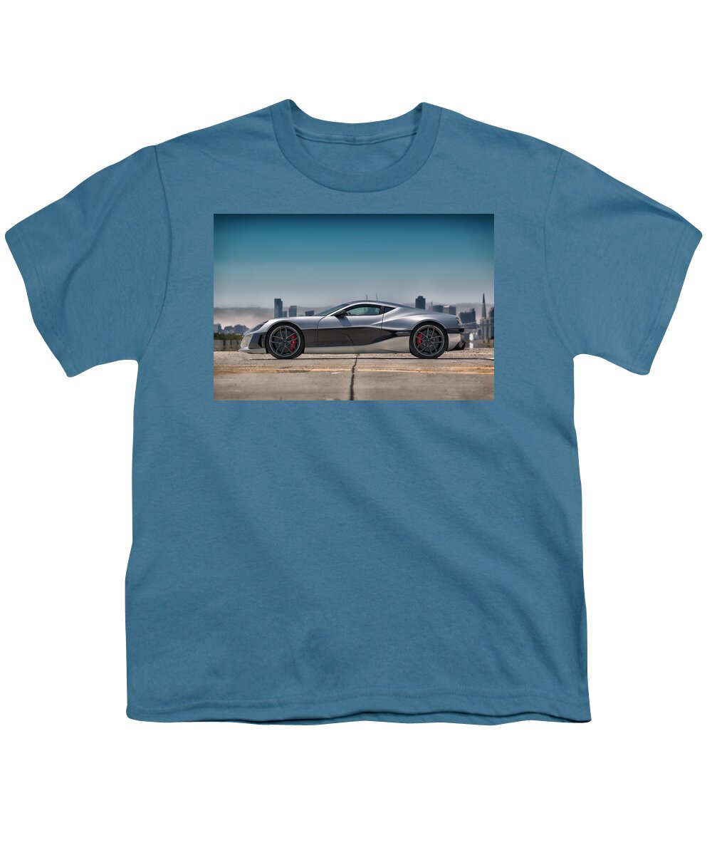 Rimac Youth T-Shirt featuring the photograph #Rimac #ConceptOne #Print by ItzKirb Photography