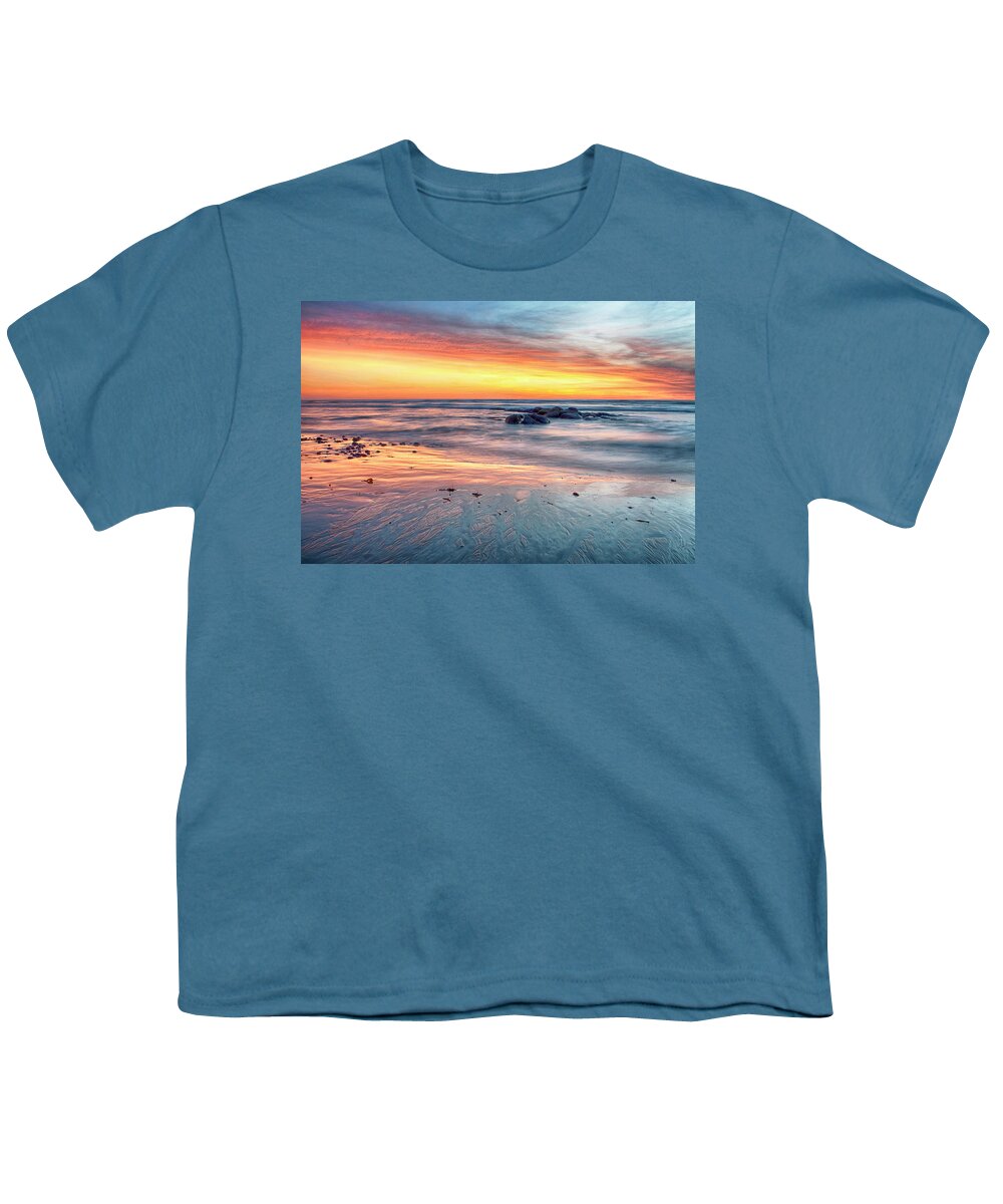 Beach Youth T-Shirt featuring the photograph Rolling Tides by Nicole Swanger