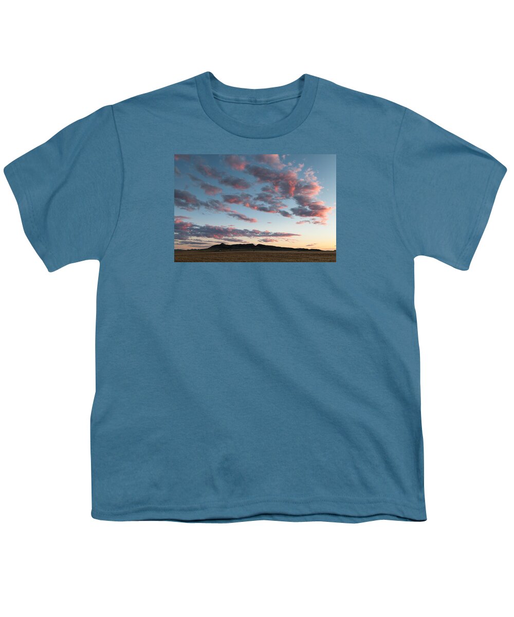 Big Sky Youth T-Shirt featuring the photograph Saddle Butte by Scott Slone