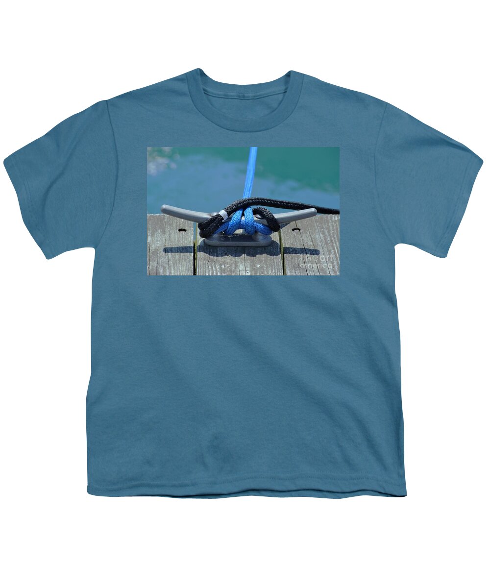 Boating Youth T-Shirt featuring the photograph Secure in port by Merle Grenz