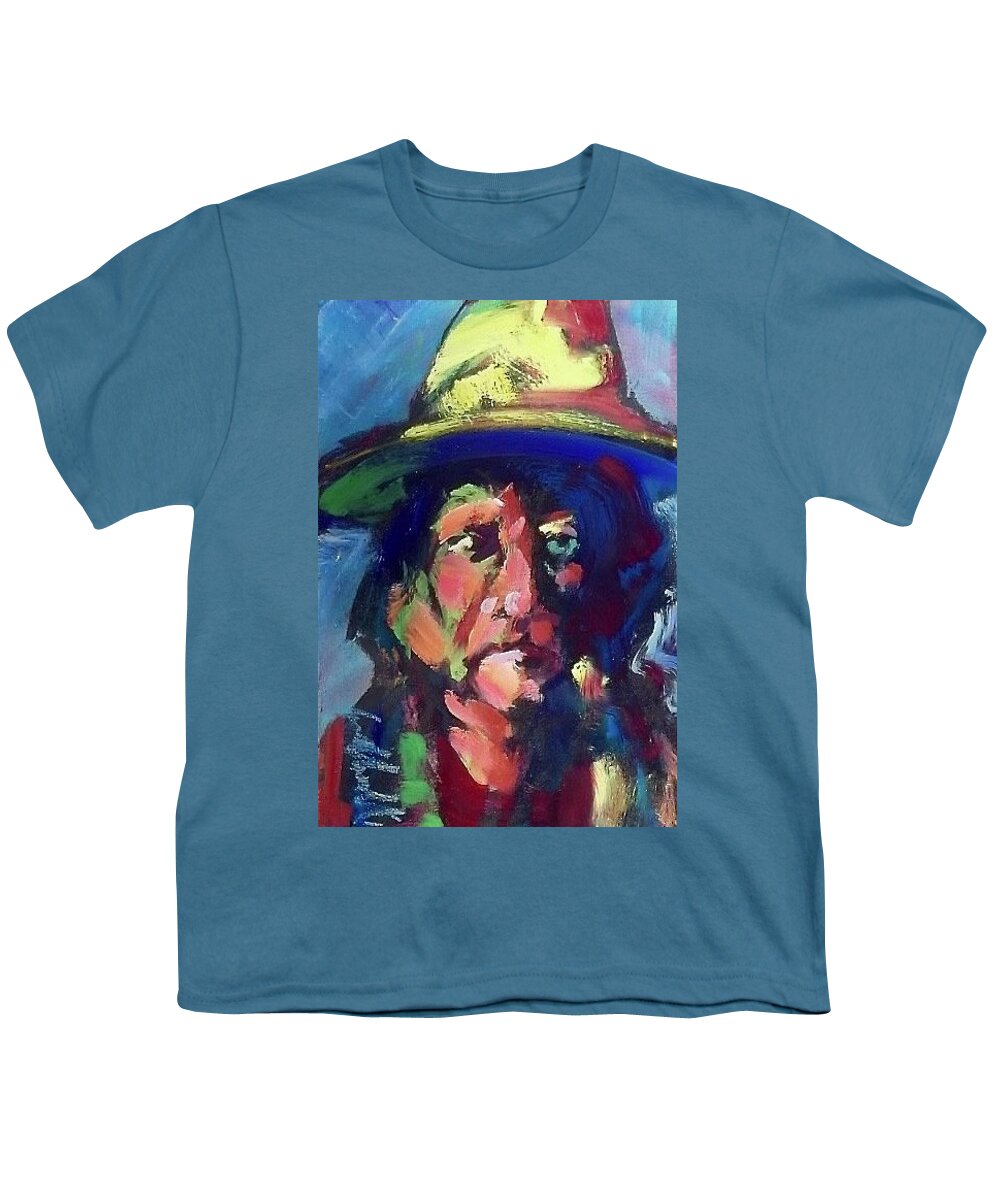 Painting Youth T-Shirt featuring the painting Sitting Bull by Les Leffingwell