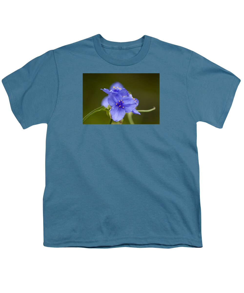 Flowers Youth T-Shirt featuring the photograph Spiderwort by Robert Potts