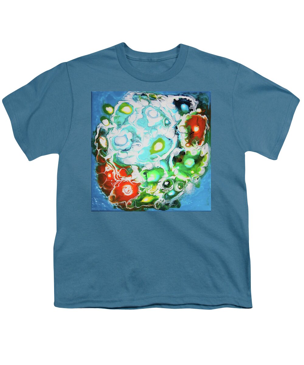Aqua Youth T-Shirt featuring the painting Spring to Life by Madeleine Arnett