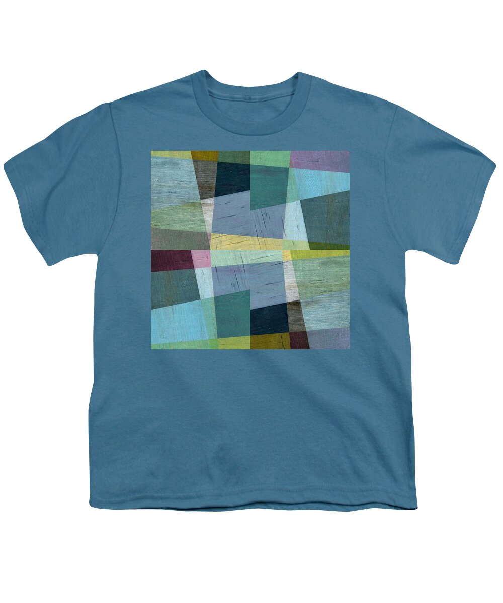 Wooden Youth T-Shirt featuring the digital art Squares and Shims by Michelle Calkins