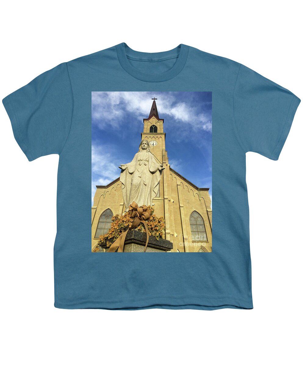 Outside Youth T-Shirt featuring the photograph St. Mary's Catholic Church by Nick Boren