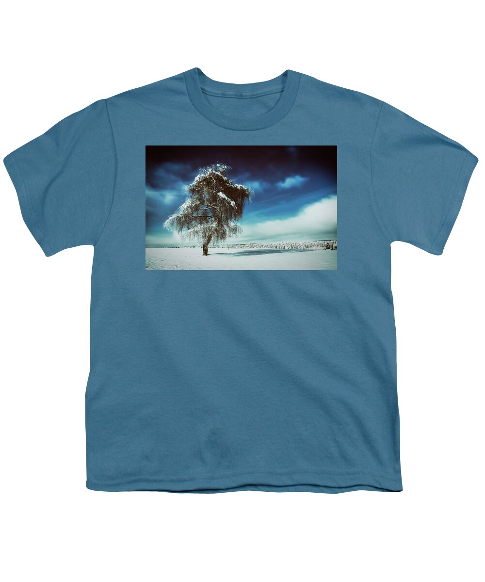 Tree Youth T-Shirt featuring the photograph Standing Tall In Winter by Mountain Dreams