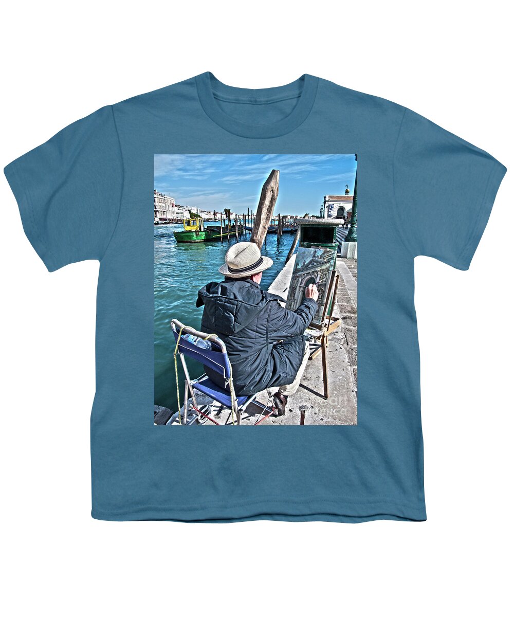 Europe Youth T-Shirt featuring the photograph Sunday painter by Heiko Koehrer-Wagner