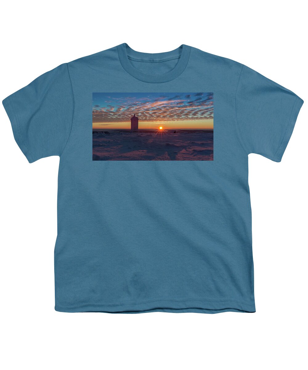 Sunrise Youth T-Shirt featuring the photograph Sunrise on the Brocken, Harz by Andreas Levi