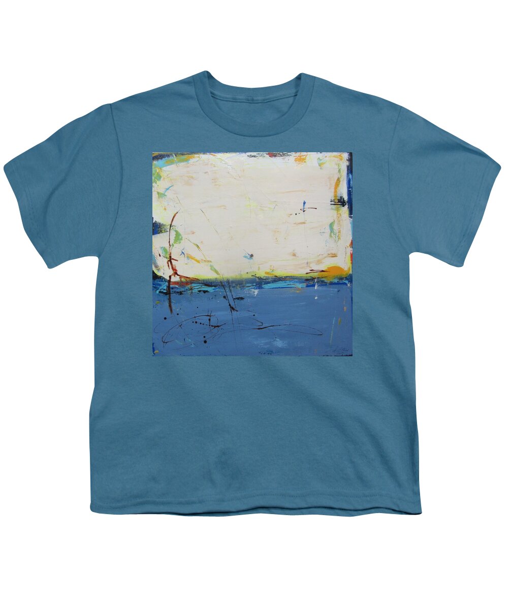 Abstract Landscape Youth T-Shirt featuring the painting Tendresse by Francine Ethier