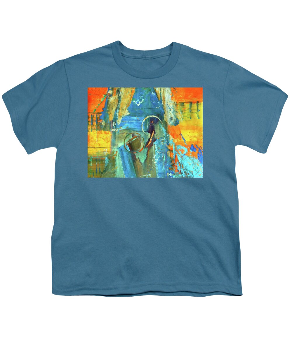 Acrylic Abstracts Youth T-Shirt featuring the painting The End Game by Everette McMahan jr