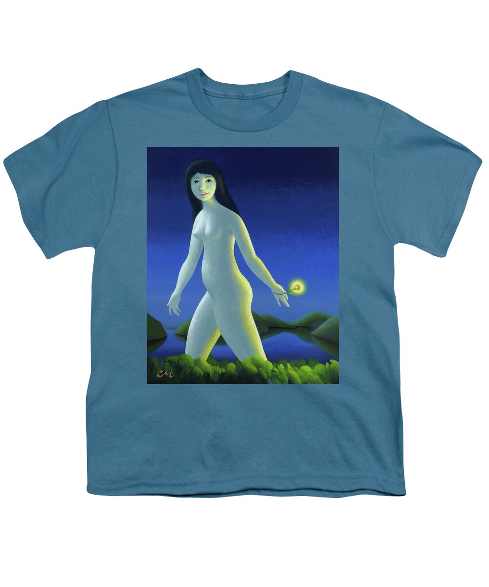 Woman Youth T-Shirt featuring the painting The messenger by Chris Miles