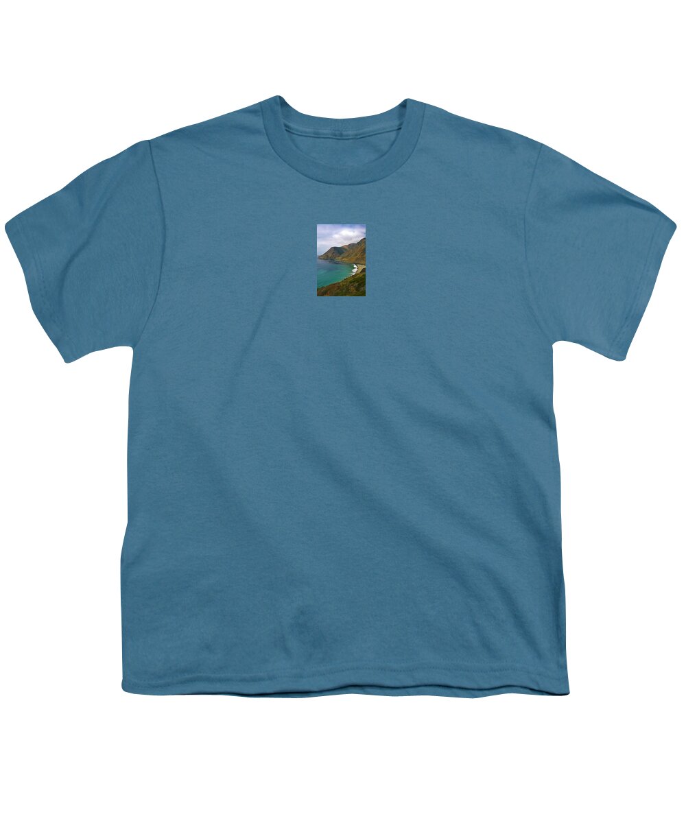 Big Sur Youth T-Shirt featuring the photograph Traveling the One by Lisa Dunn