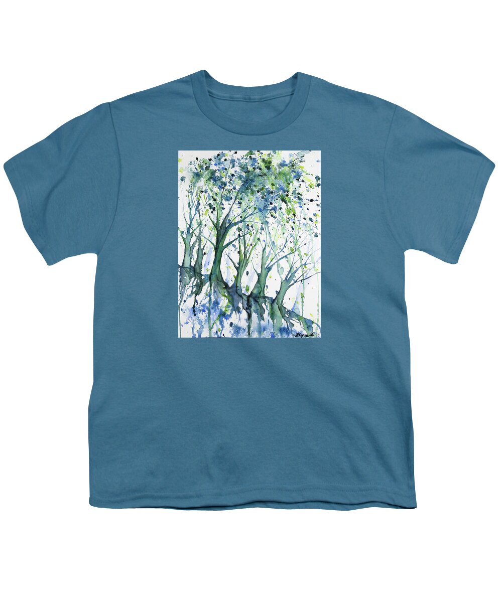 Tree Youth T-Shirt featuring the painting Trees and Earth by Cascade Colors