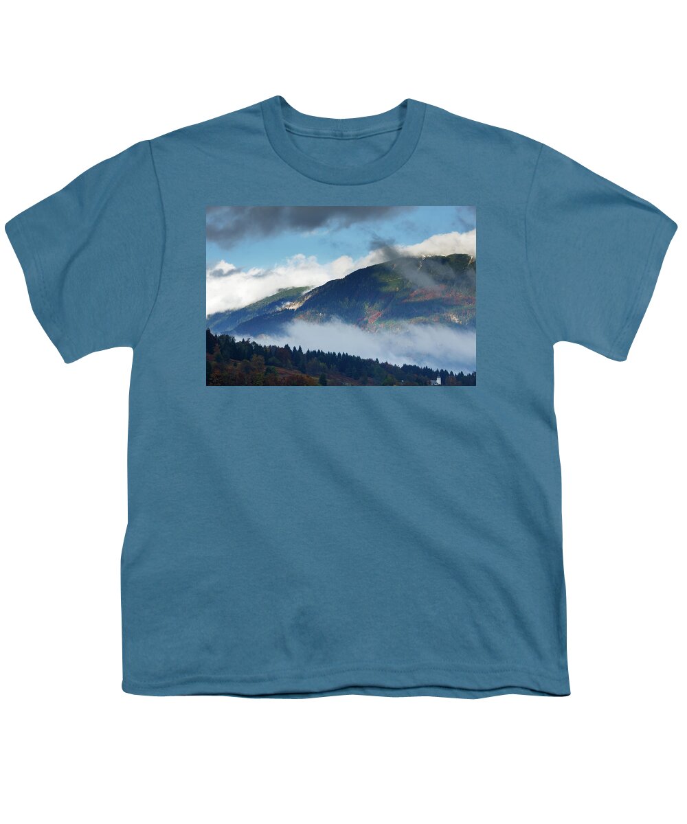 Bled Youth T-Shirt featuring the photograph View across to Saint Catherine's Church near Bled by Ian Middleton