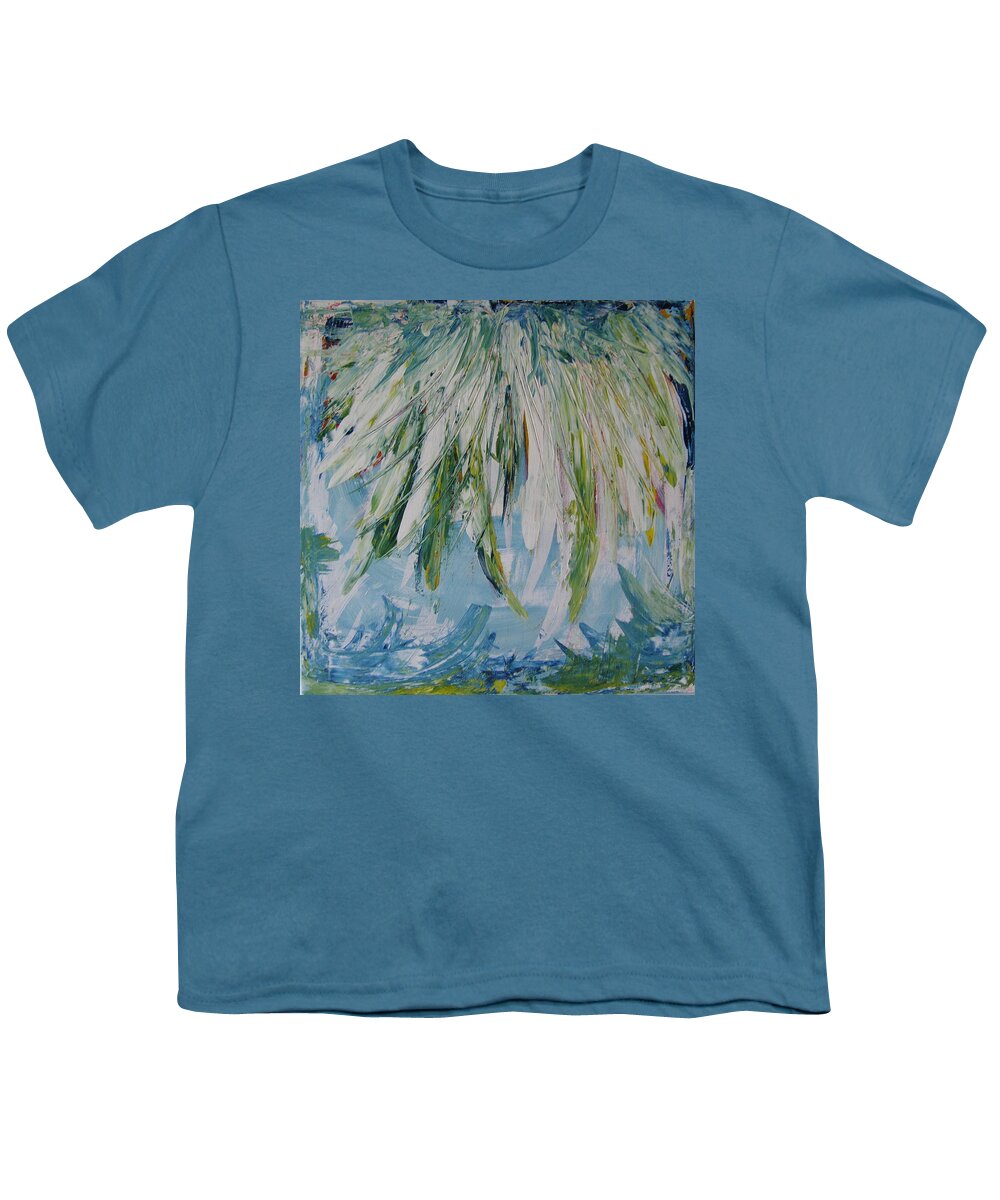 Abstract Painting Youth T-Shirt featuring the painting W25 - foru I by KUNST MIT HERZ Art with heart
