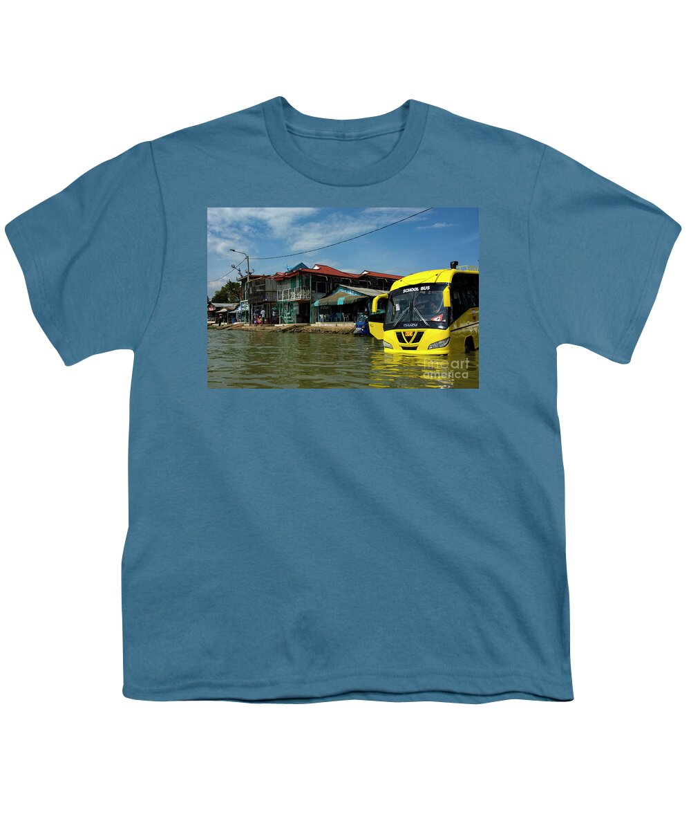 Lake Victoria Youth T-Shirt featuring the photograph Yellow Bus Wash by Morris Keyonzo