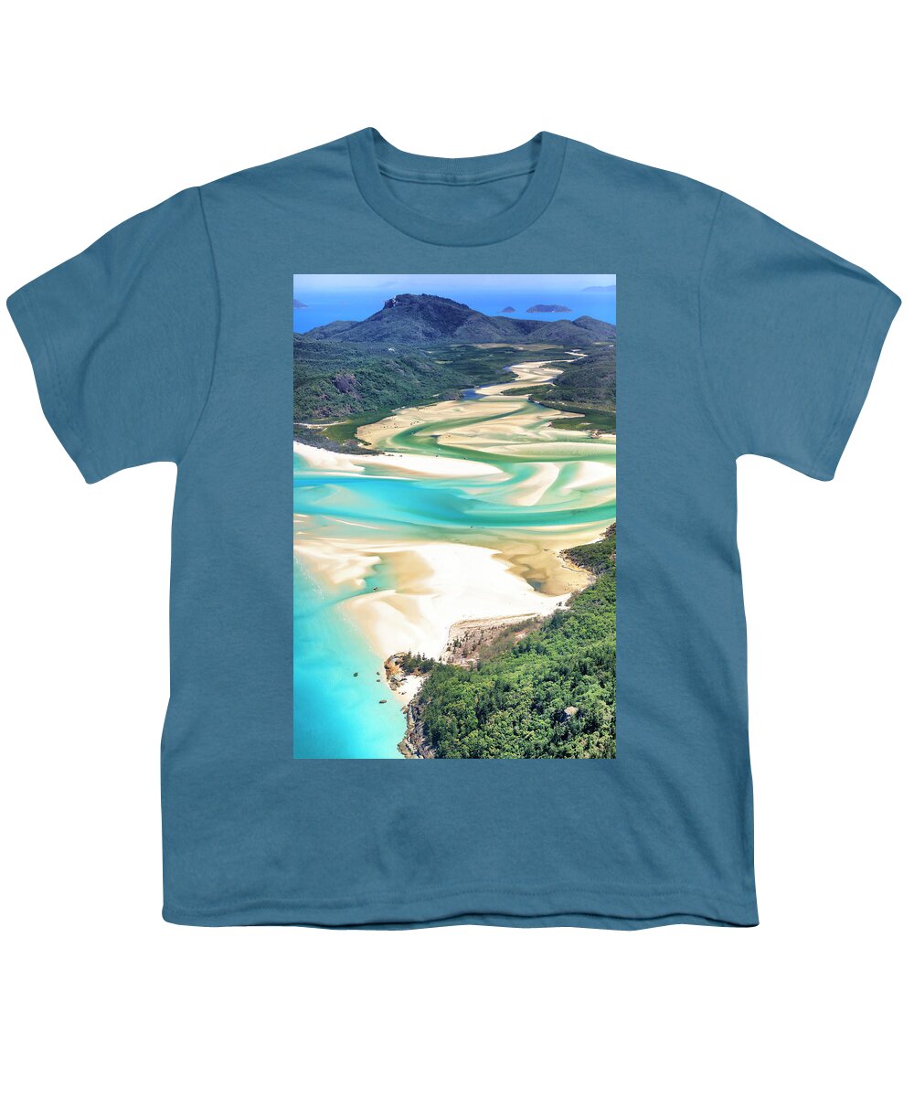 Estock Youth T-Shirt featuring the digital art Beach, Queensland, Australia #1 by Maurizio Rellini